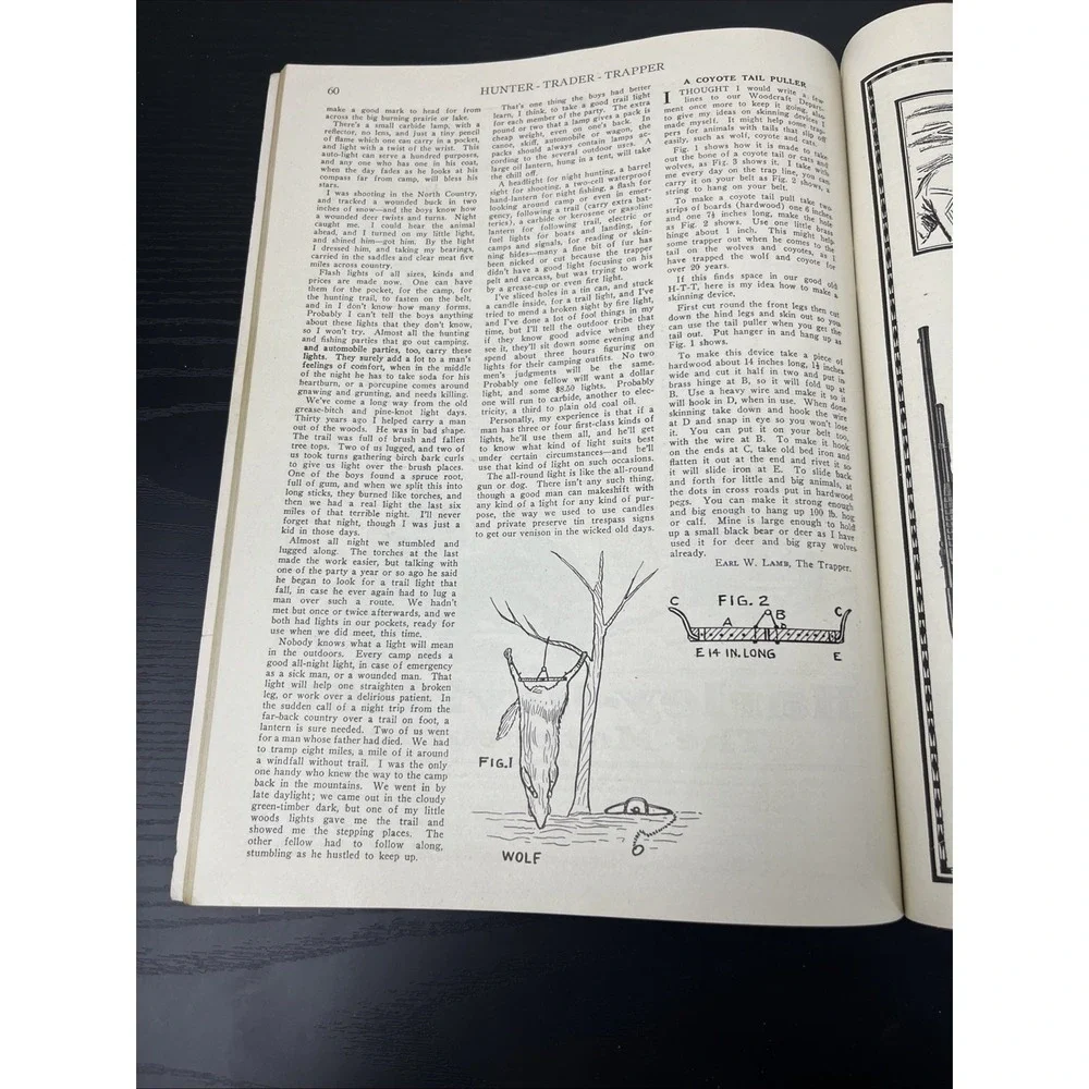 Hunter Trader Trapper January 1924 Vintage Hunting Trapping Magazine Antique
